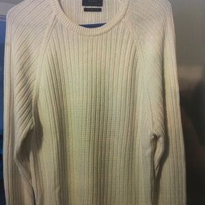 Men's Cream Cardigan Sweater